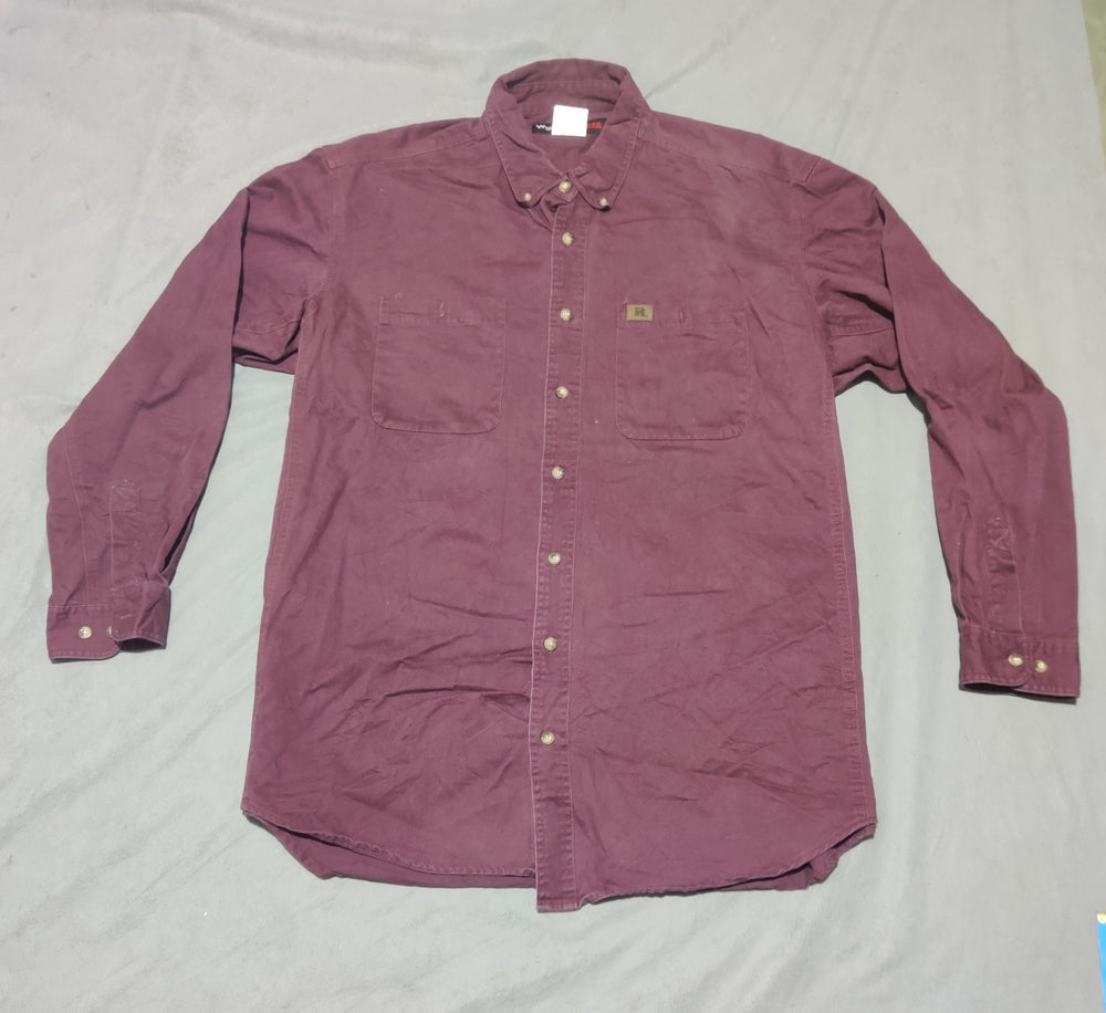 Wrangler Men Cotton Maroon Shirt 2XL