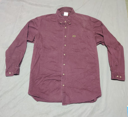 Wrangler Men Cotton Maroon Shirt 2XL
