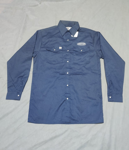 Big Bill Men Cotton Blue Shirt M