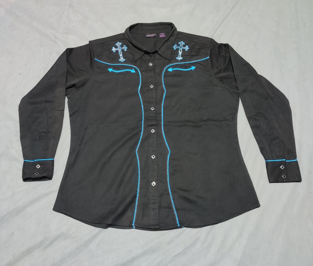 Wrangler Men Cotton Black Shirt 2XL