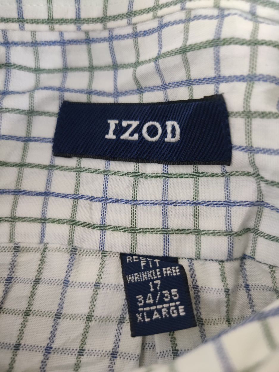 Izod Men Cotton Green Shirt XL