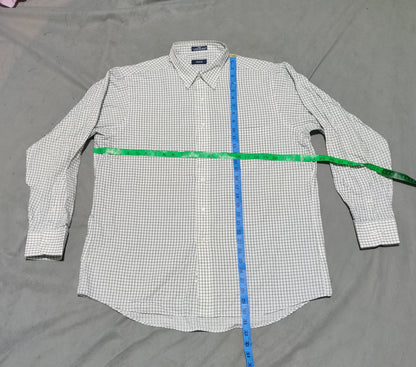 Izod Men Cotton Green Shirt XL