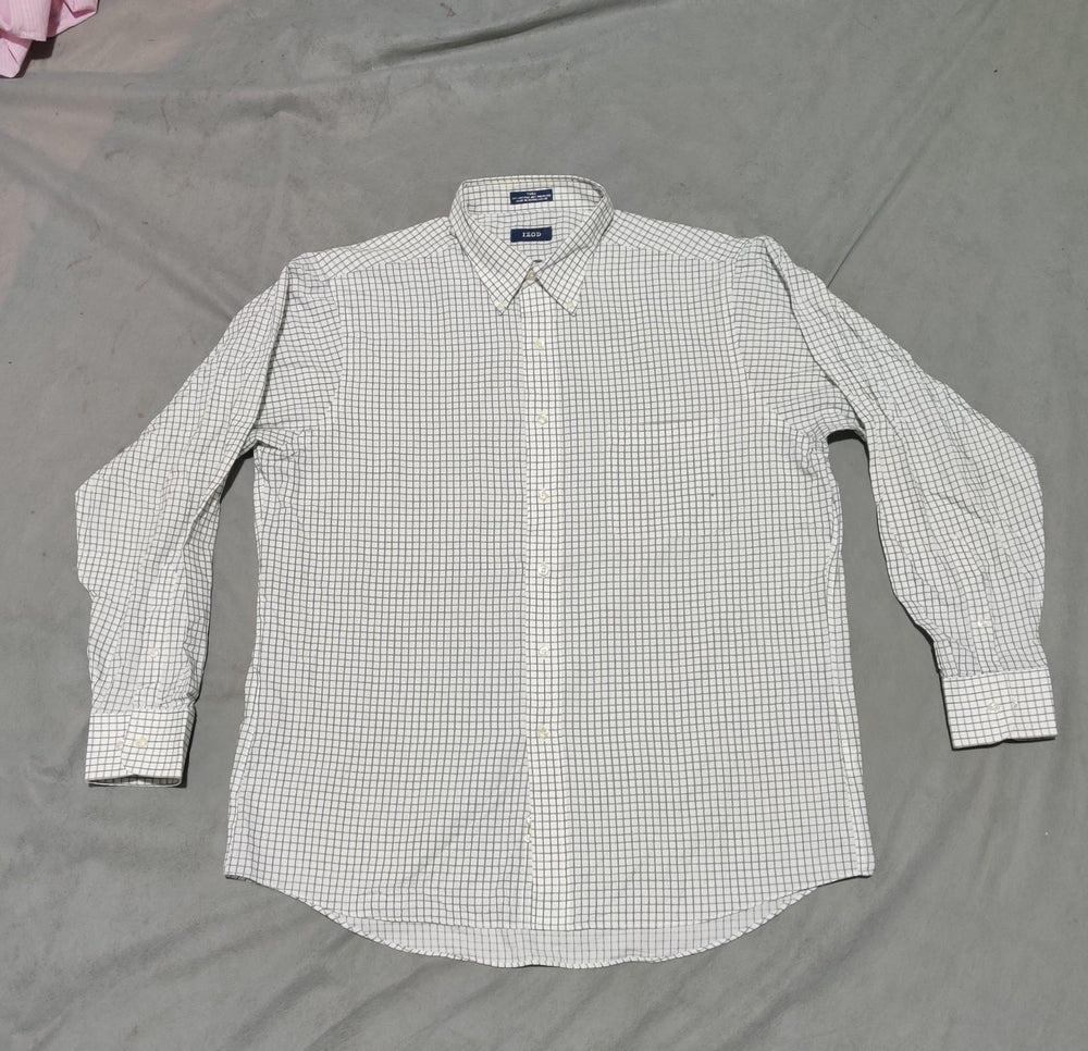 Izod Men Cotton Green Shirt XL