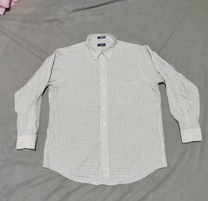 Izod Men Cotton Green Shirt XL