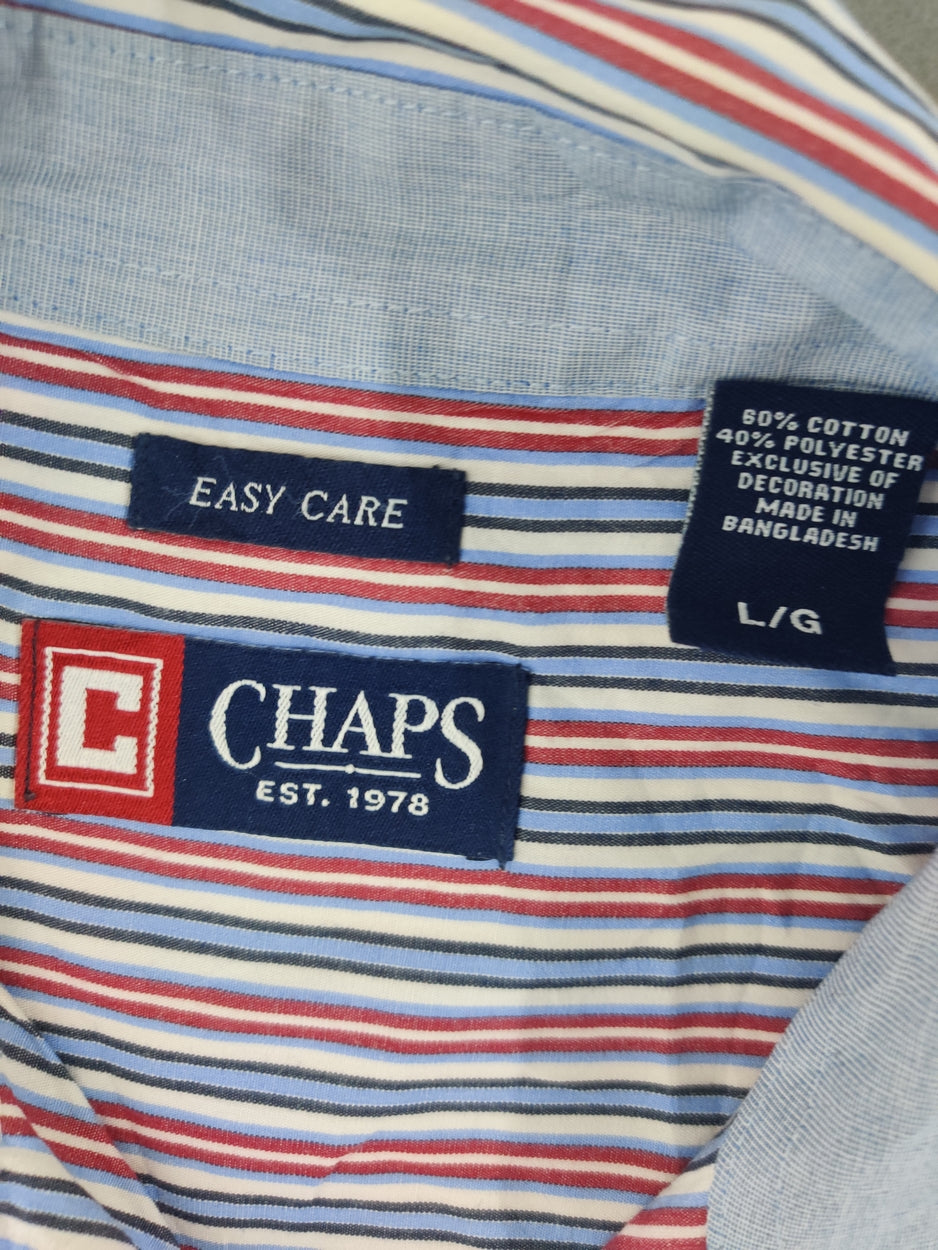 Chaps Men Cotton Red Shirt L