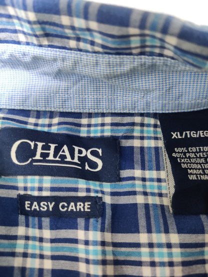 Chaps Men Cotton Blue Shirt XL