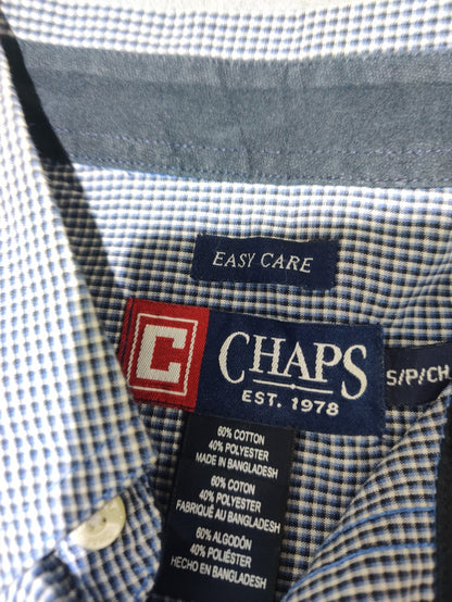 Chaps Men Cotton Blue Shirt S