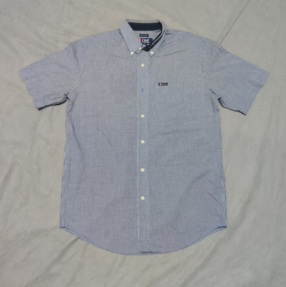 Chaps Men Cotton Blue Shirt S