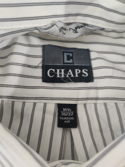 Chaps Men Cotton Blue Shirt L