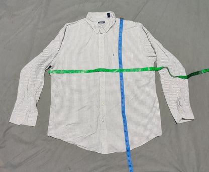 Izod Men Cotton Blue Shirt L