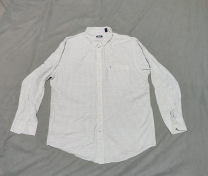 Izod Men Cotton Blue Shirt L