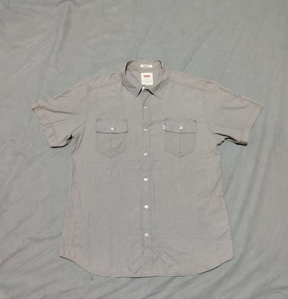 Levi's Men Cotton Gray Shirt L