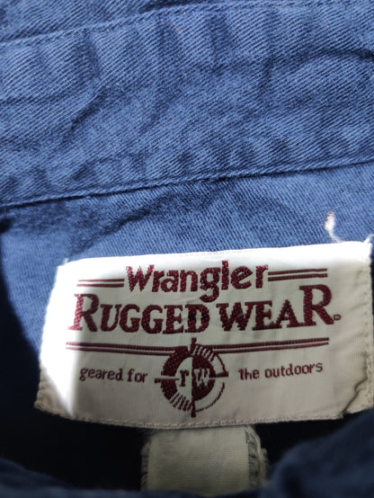 Wrangler Men Cotton Blue Shirt L