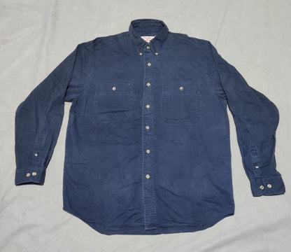 Wrangler Men Cotton Blue Shirt L