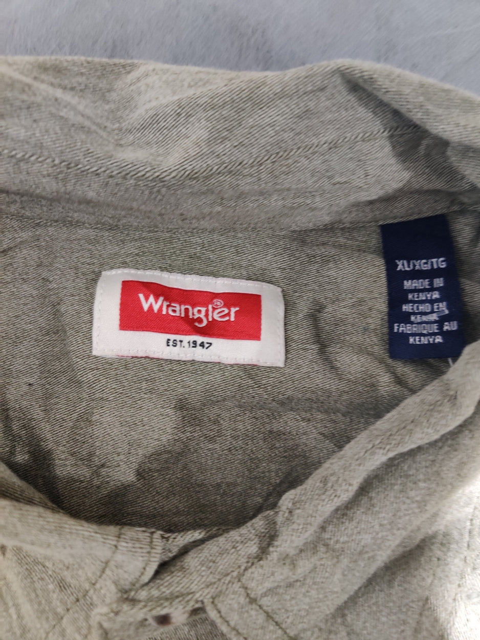 Wrangler Men Cotton Green Shirt XL