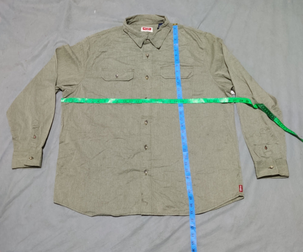 Wrangler Men Cotton Green Shirt XL