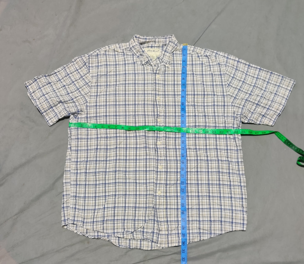Eddie Bauer Men Cotton Blue Shirt L