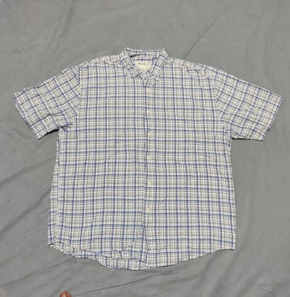 Eddie Bauer Men Cotton Blue Shirt L