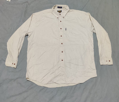Chaps Men Cotton Cream Shirt XL
