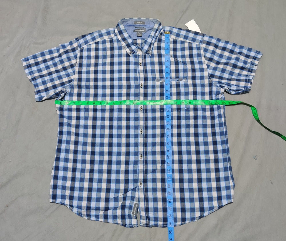 Eddie Bauer Men Cotton Blue Shirt XL