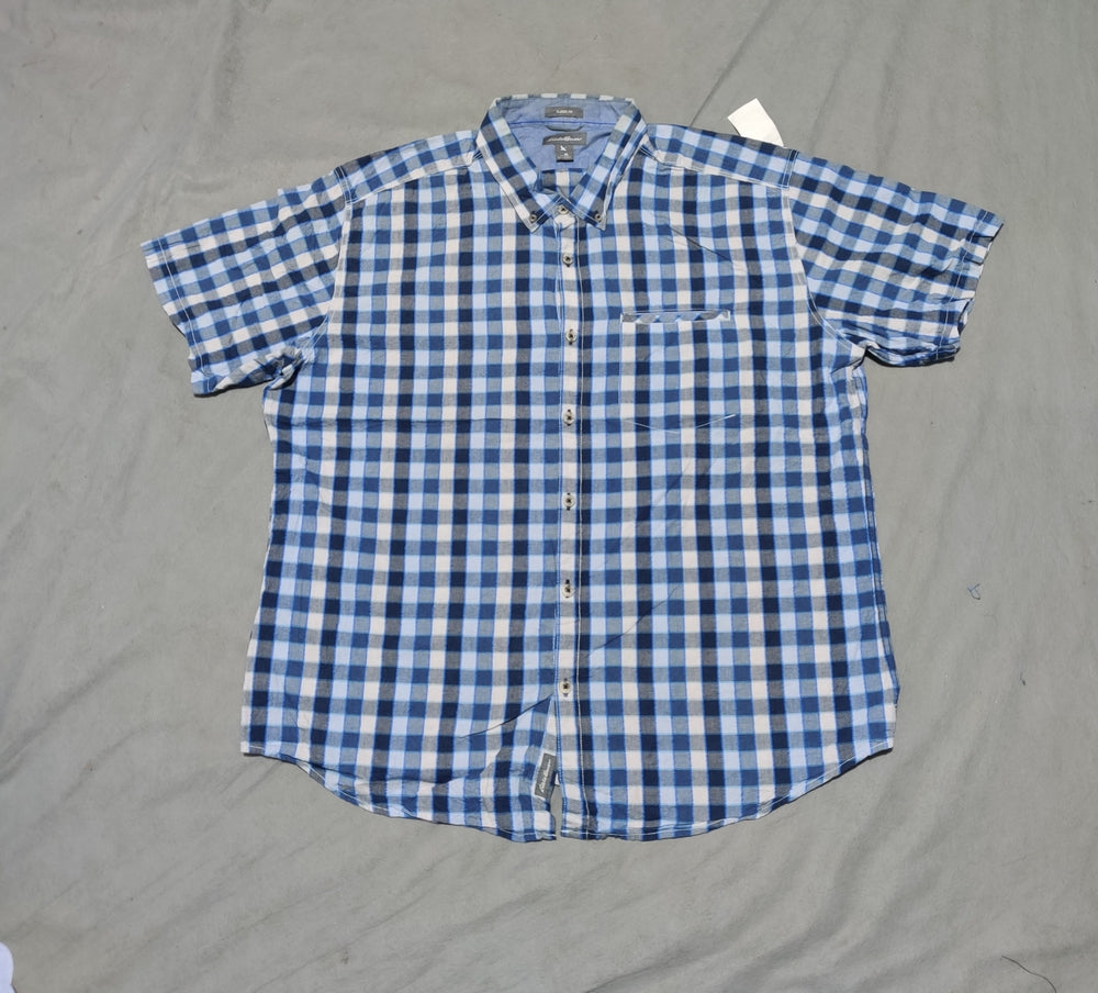 Eddie Bauer Men Cotton Blue Shirt XL