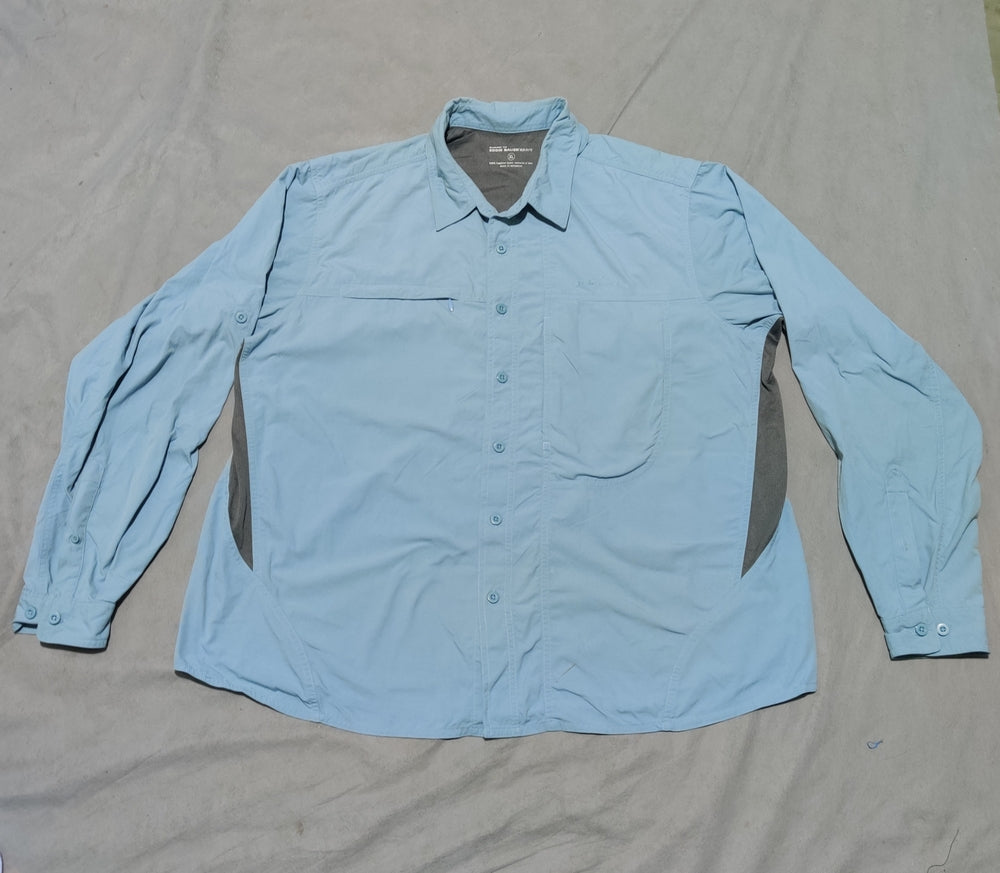 Eddie Bauer Men Cotton Blue Shirt XL
