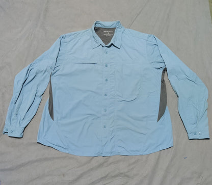 Eddie Bauer Men Cotton Blue Shirt XL