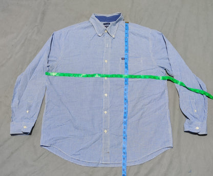 Chaps Men Cotton Blue Shirt XL