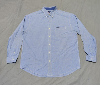 Chaps Men Cotton Blue Shirt XL