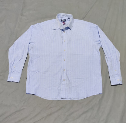 Chaps Men Cotton Blue Shirt L