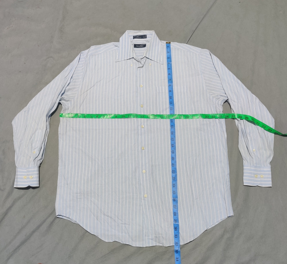 Nautica  Men Cotton Blue Shirt L