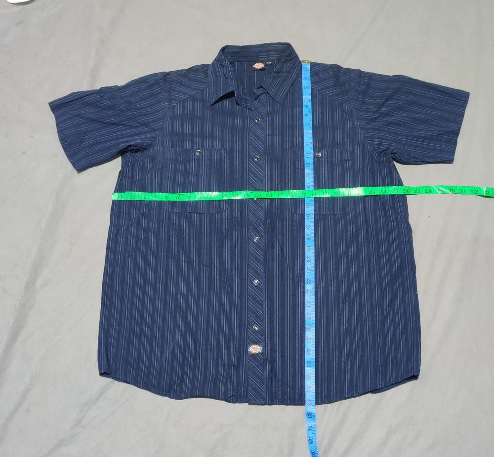 Dickies Men Cotton Blue Shirt XL