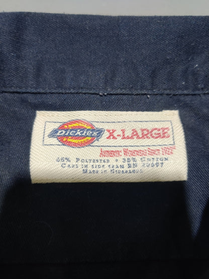 Dickies Men Cotton Blue Shirt XL
