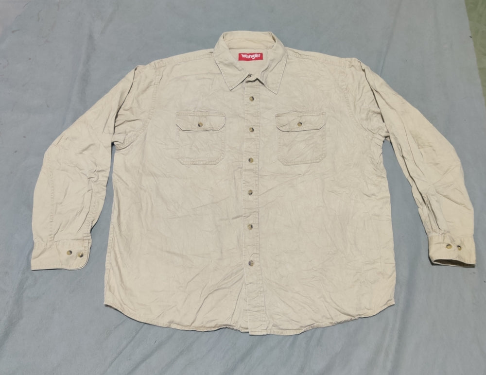 Wrangler Men Cotton Cream Shirt XL