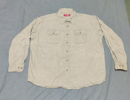 Wrangler Men Cotton Cream Shirt XL
