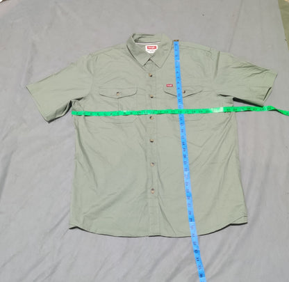 Wrangler Men Cotton Green Shirt L