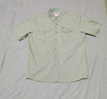Wrangler Men Cotton Green Shirt L