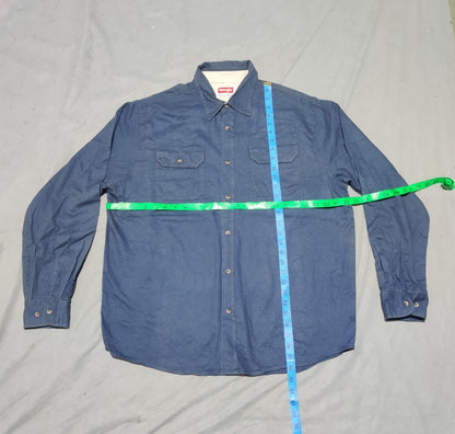 Wrangler Men Cotton Blue Shirt L