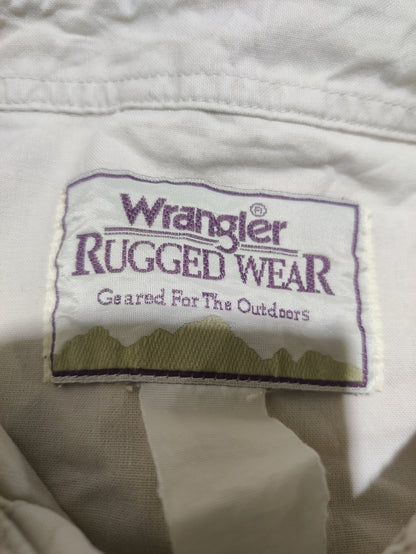 Wrangler Men Cotton Cream Shirt L
