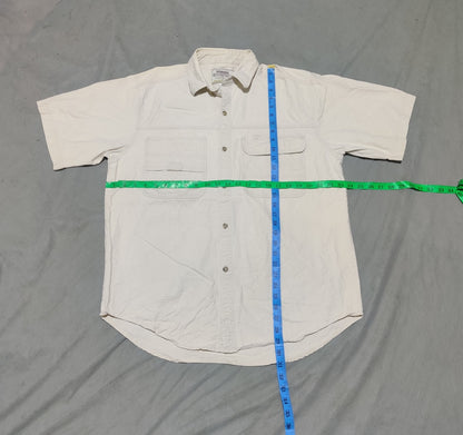 Wrangler Men Cotton Cream Shirt L