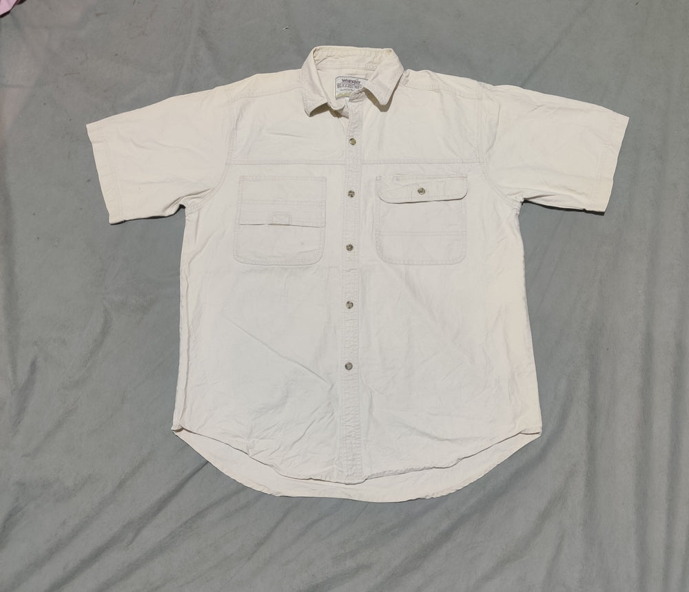 Wrangler Men Cotton Cream Shirt L
