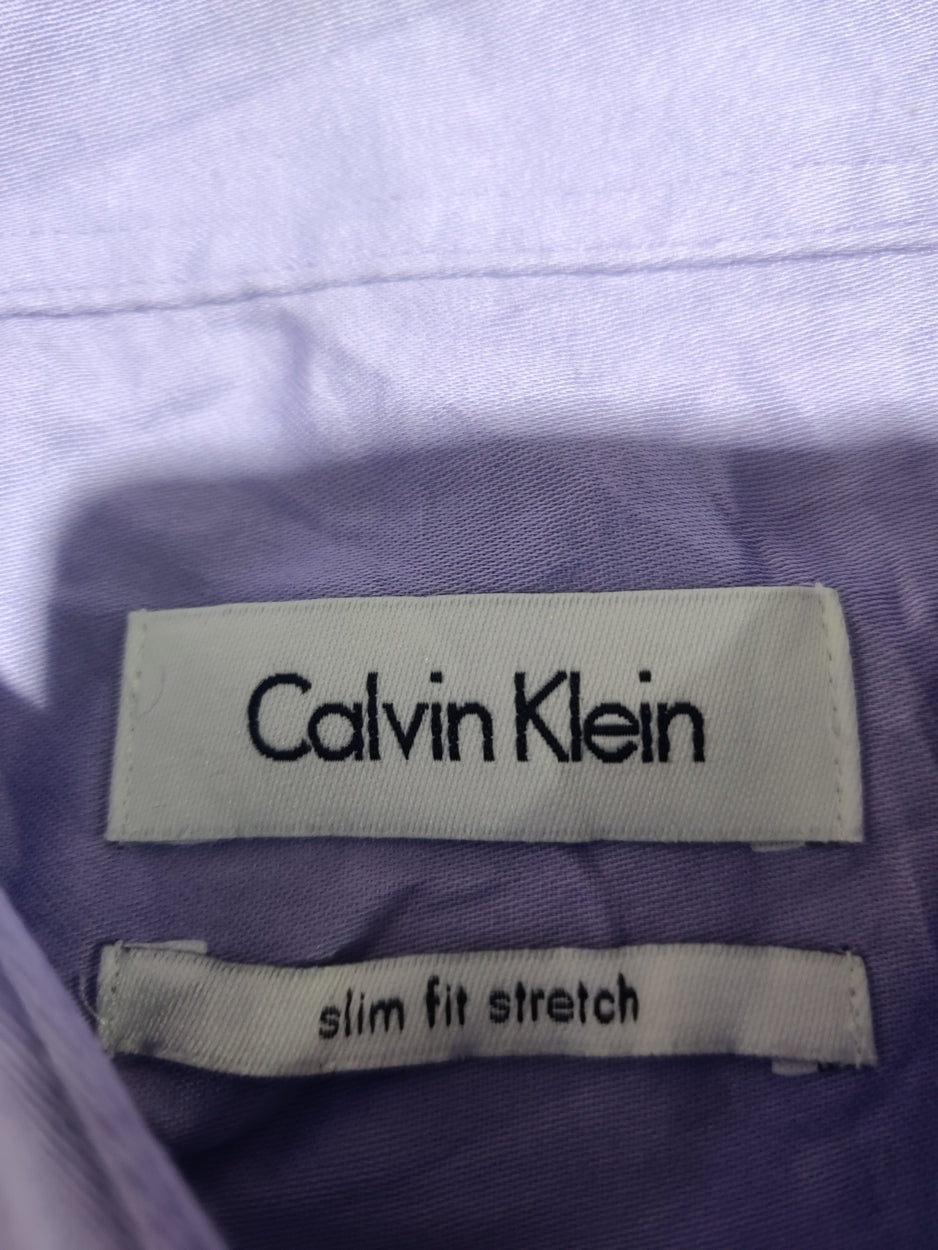 Calvin Klein Men Cotton Purple Shirt L