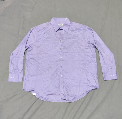 Calvin Klein Men Cotton Purple Shirt L