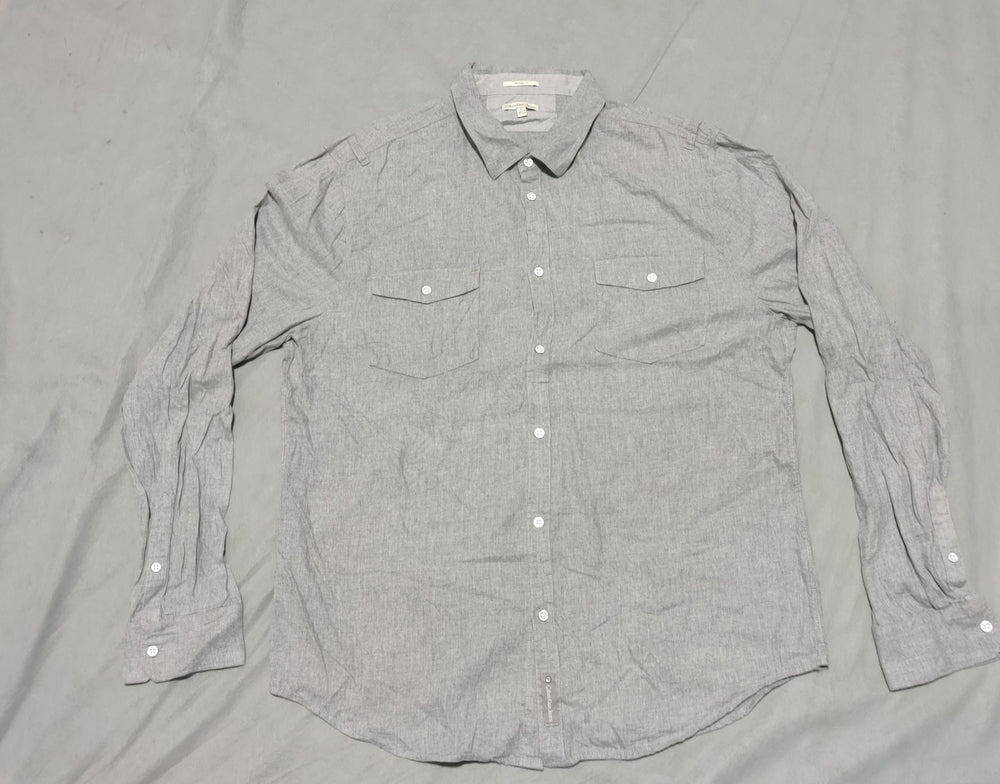 Calvin Klein Men Cotton Gray Shirt XL