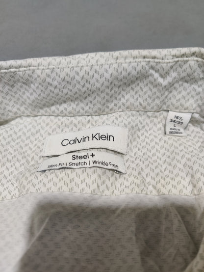Calvin Klein Men Cotton White Shirt L
