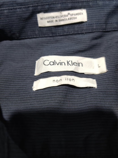 Calvin Klein Men Cotton Gray Shirt L