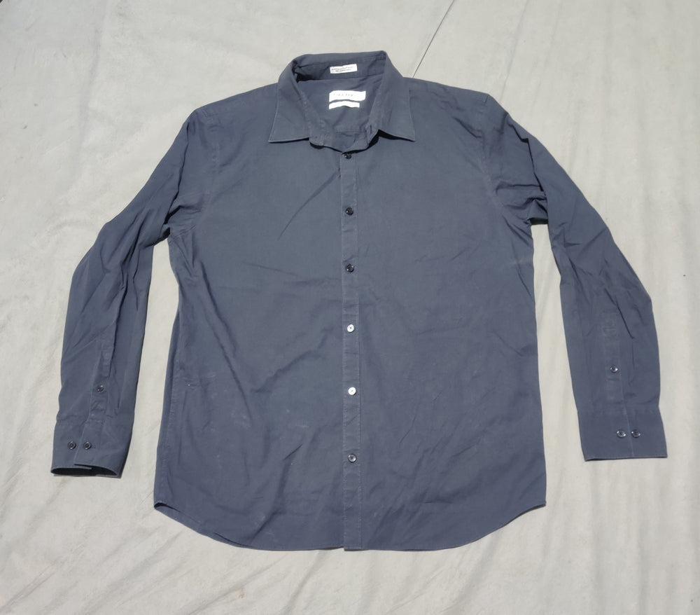 Calvin Klein Men Cotton Gray Shirt L