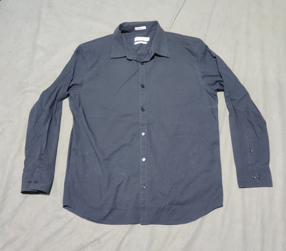 Calvin Klein Men Cotton Gray Shirt L