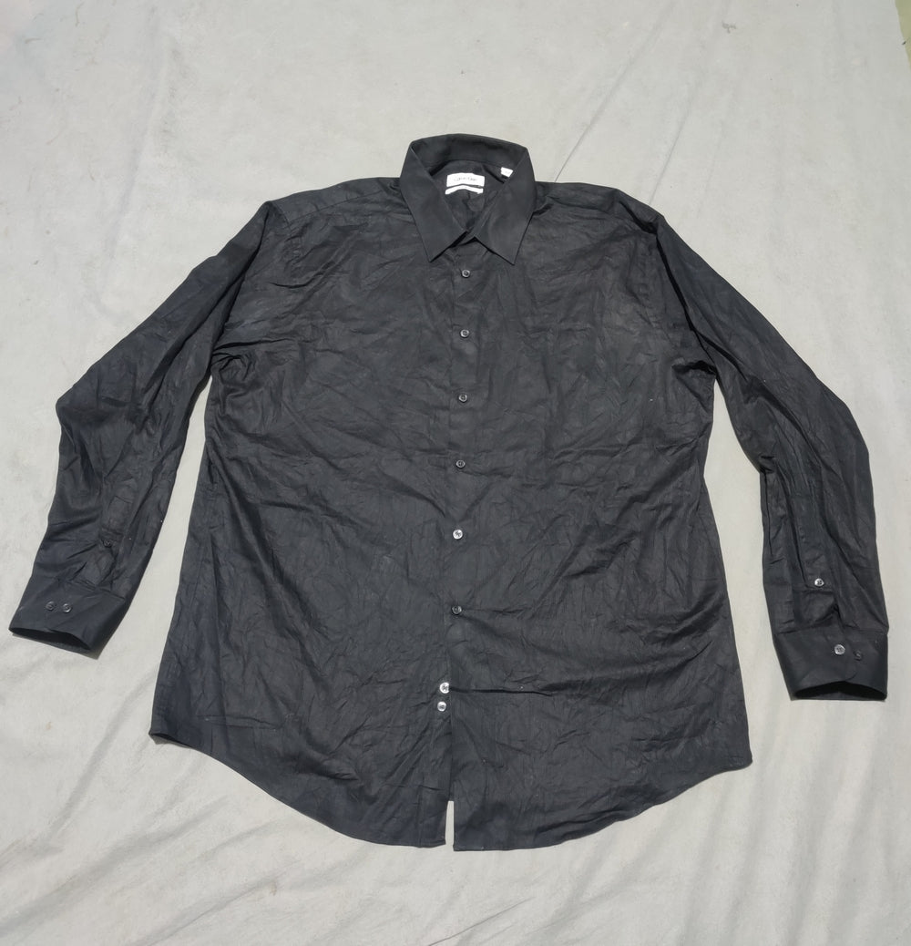 Calvin Klein Men Cotton Black Shirt XL
