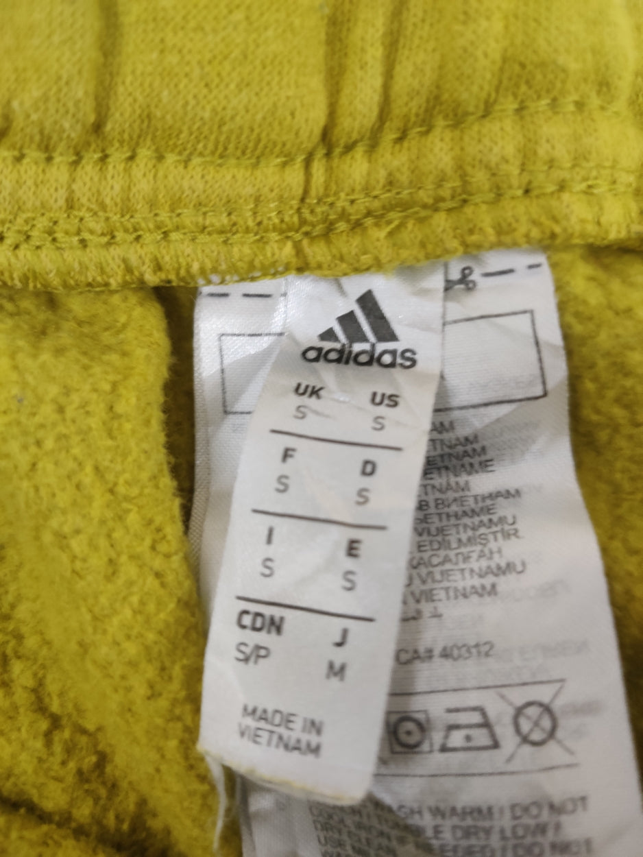 Adidas Women Yellow Cotton Trouser S
